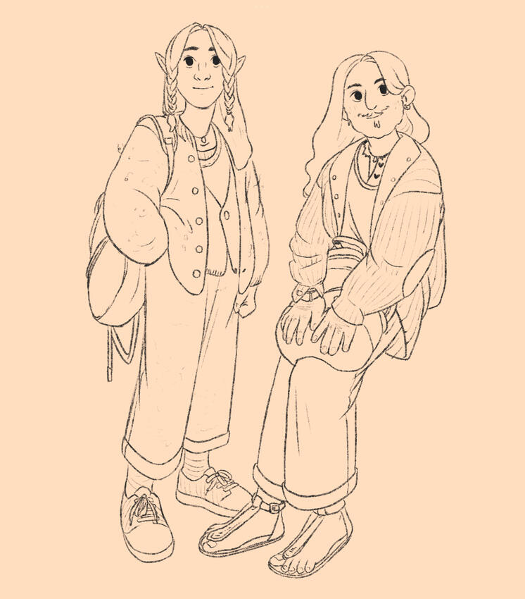 A happy Lubb and Ildu resting just before entering the university.
